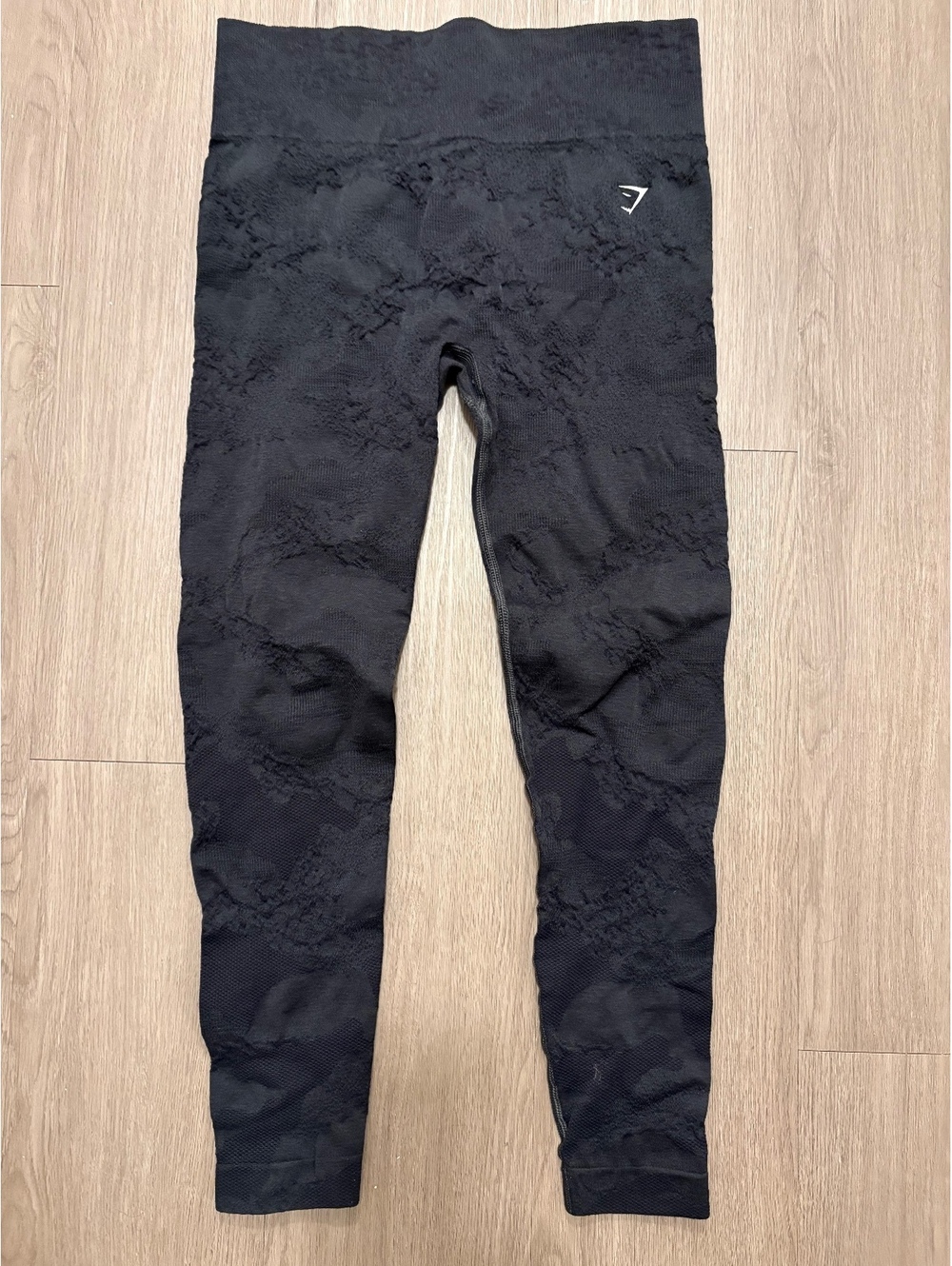Gymshark Black Seamless Textured Leggings Size Small